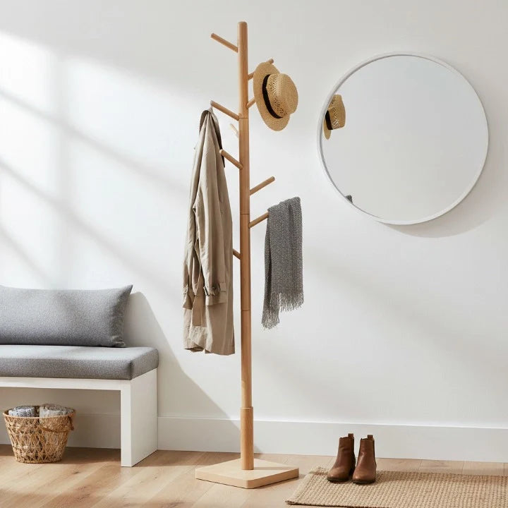 Porte-Manteau sur Pied en Bois Image