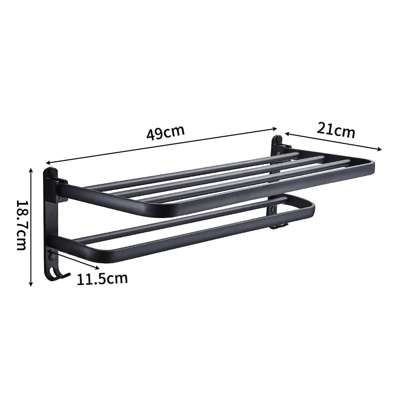 Mesure Porte-Manteau Mural avec Etagere Salle de Bain