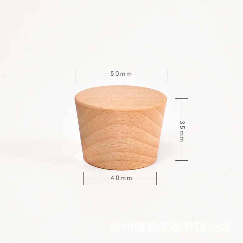 Mesures Porte-Manteau Bois Massif Crochets Ronds Bois Claire (50mm)