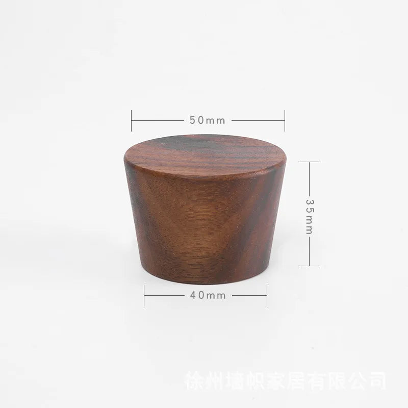 Mesures Porte-Manteau Bois Massif Crochets Ronds Bois Fonce (50mm)
