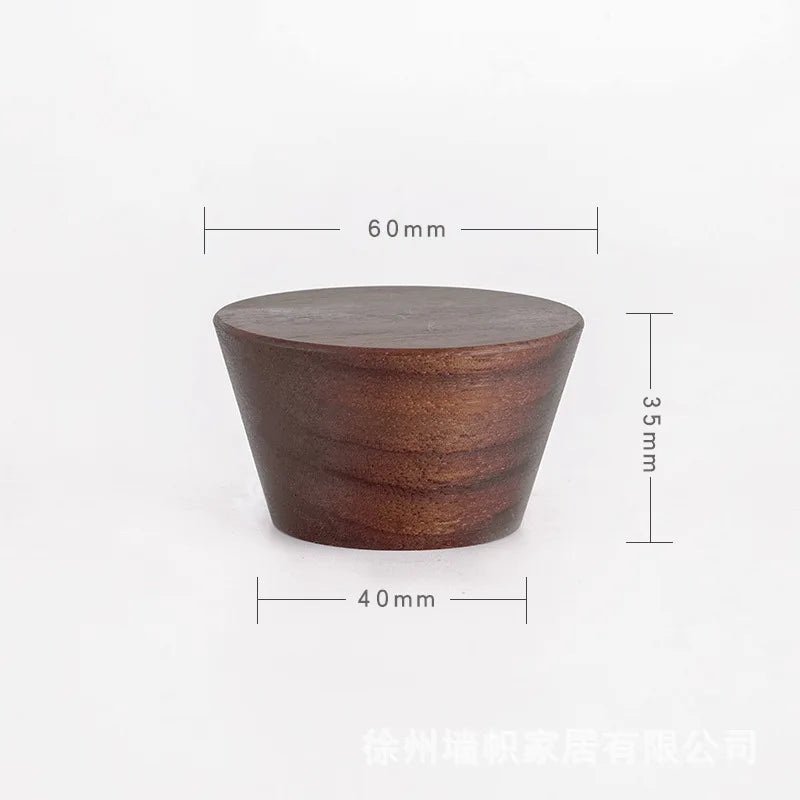 Mesures Porte-Manteau Bois Massif Crochets Ronds Bois Fonce (60mm)