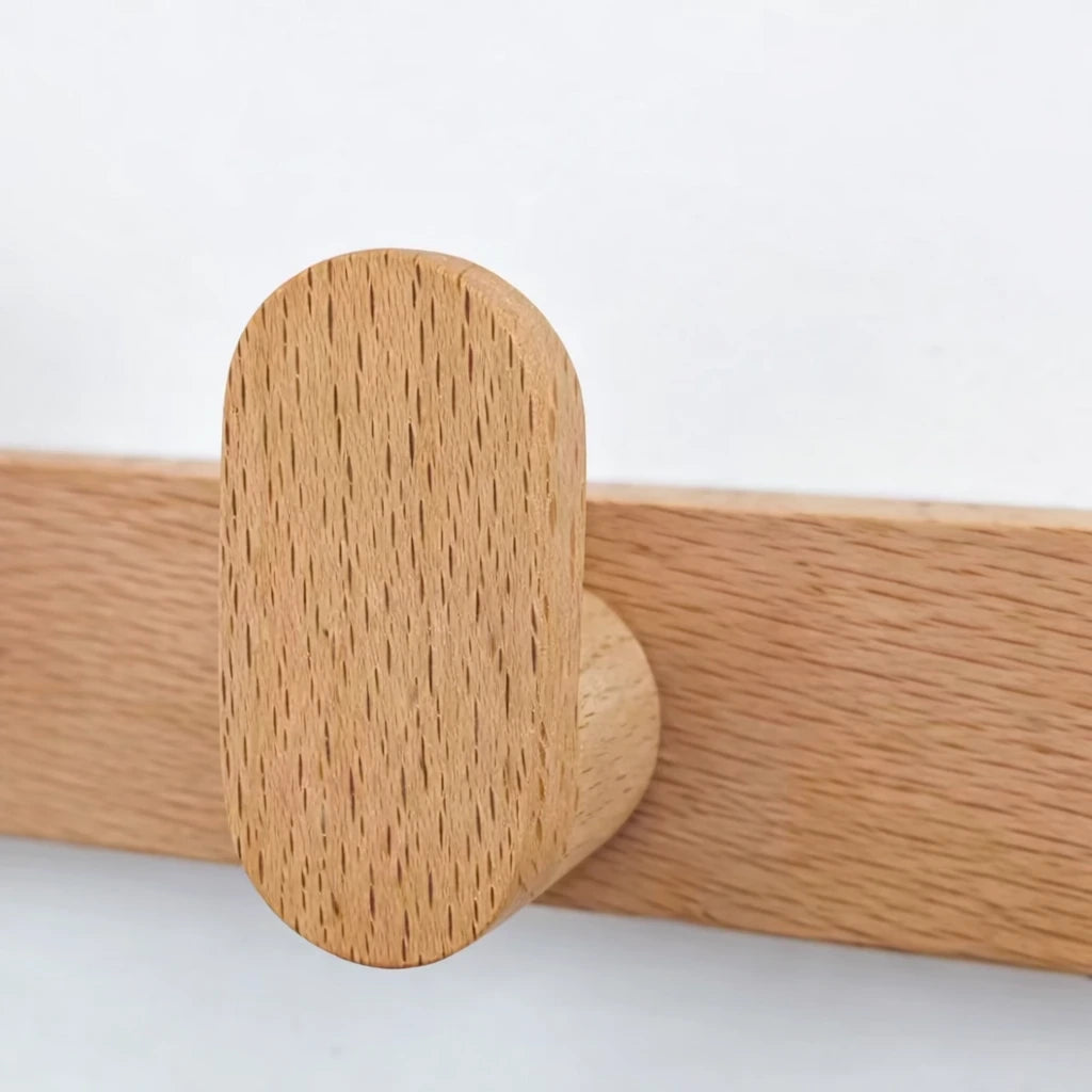 Patère Porte-Manteau Mural en Bois Classique