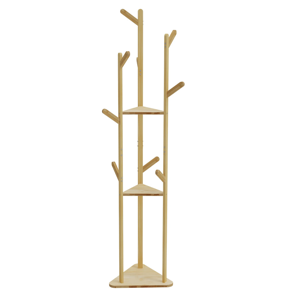 Porte-Manteau Arbre Bois sur fond Blanc sans accessoirs