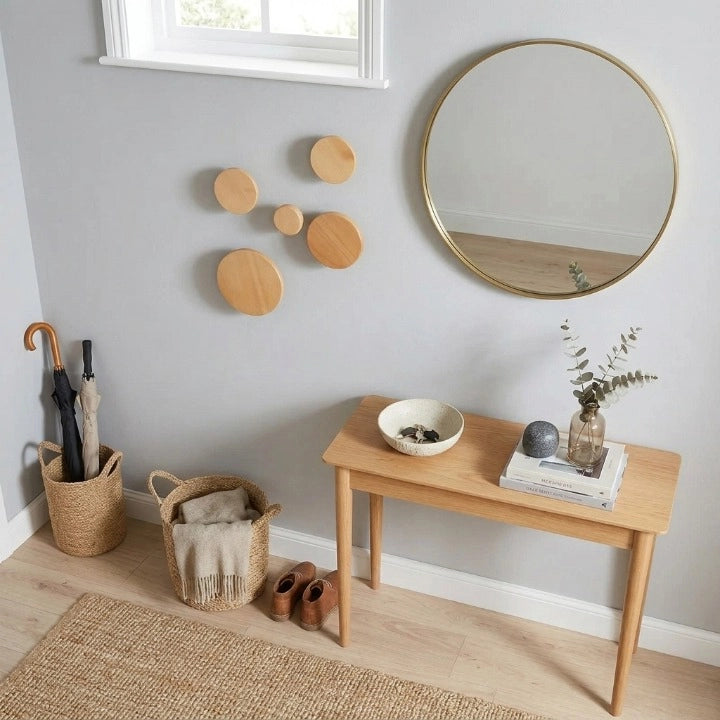 Porte-Manteau Bois Design Rond Image