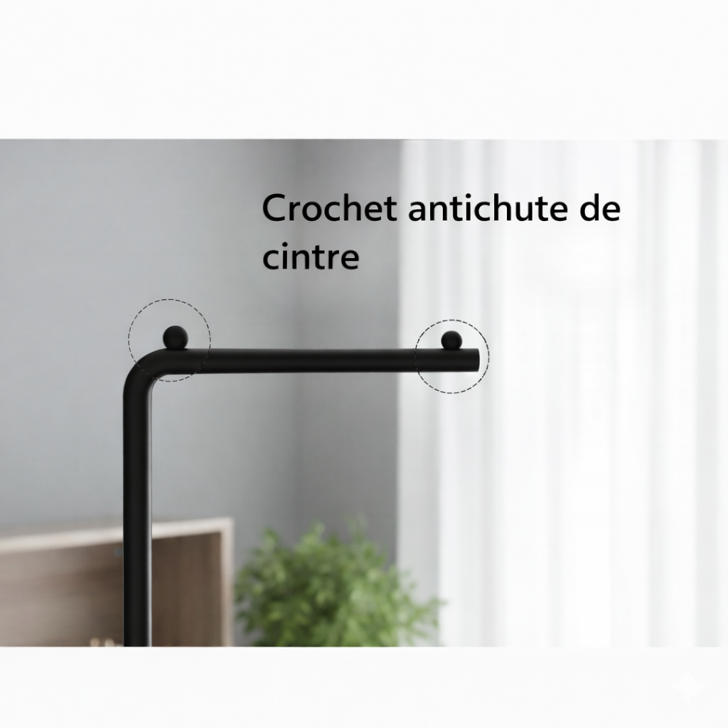 Porte-Manteau Deign linaire crochet antichute