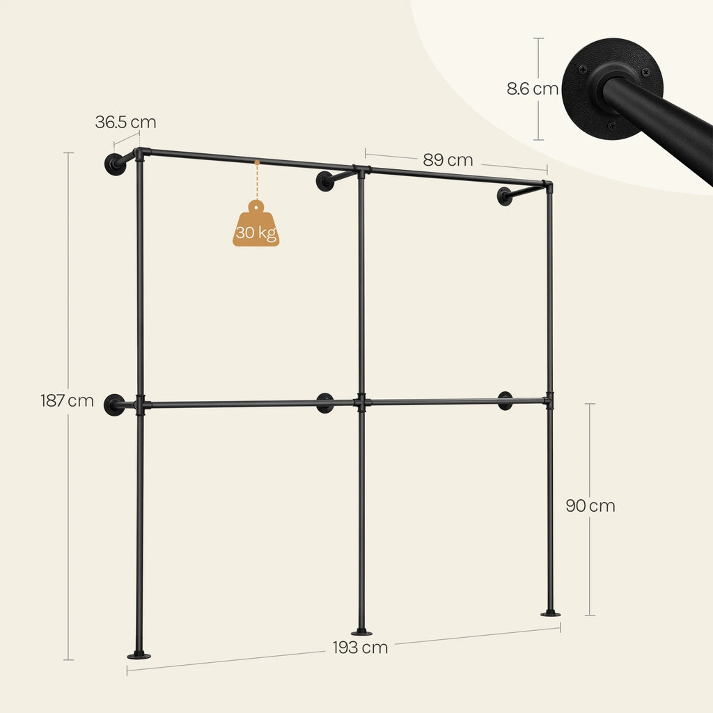 Porte-Manteau Dressing 4 Rails Description