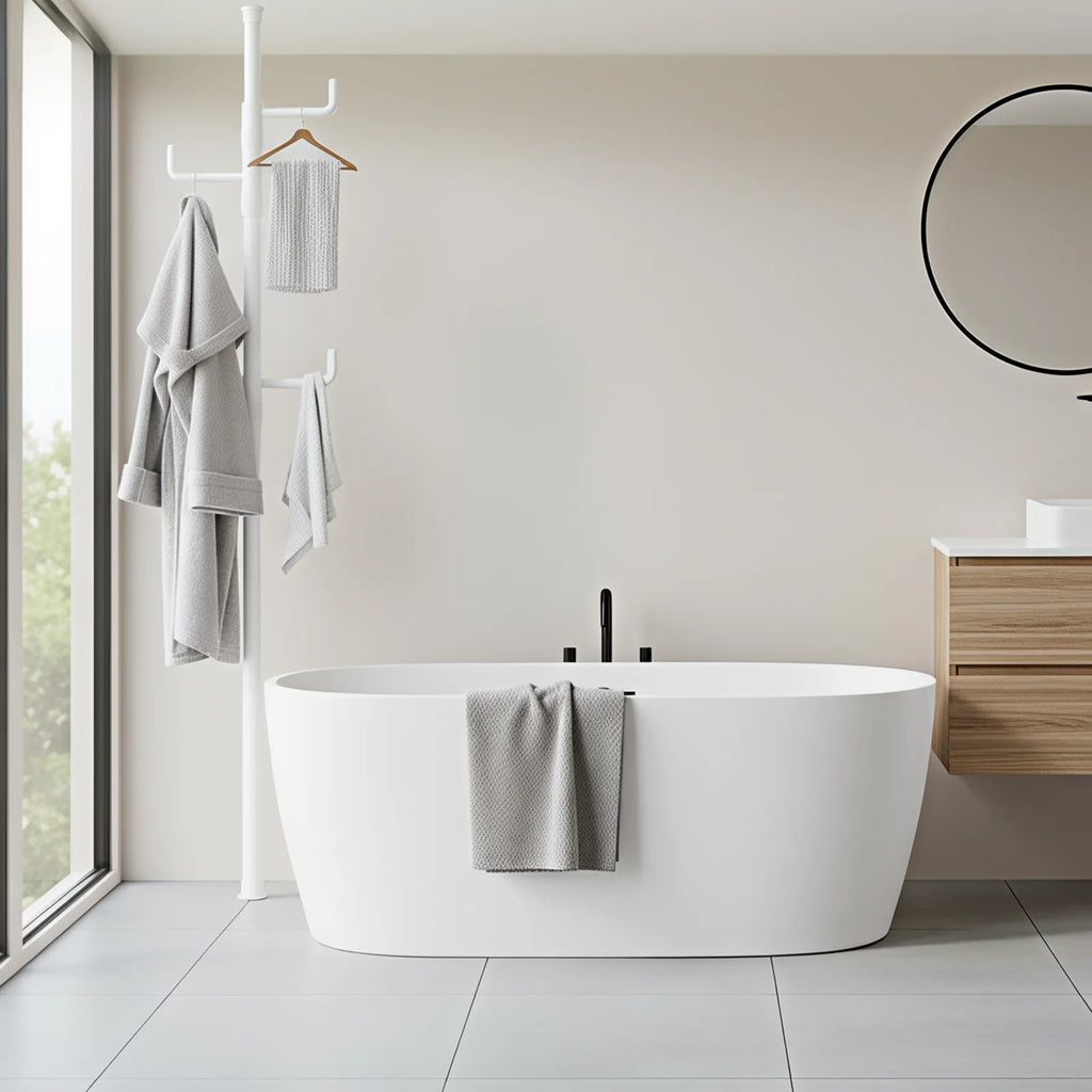 Porte-Manteau Extensible dans une salle de bain