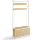 Porte-Manteau Meuble Chaussure avec Coffre Bois