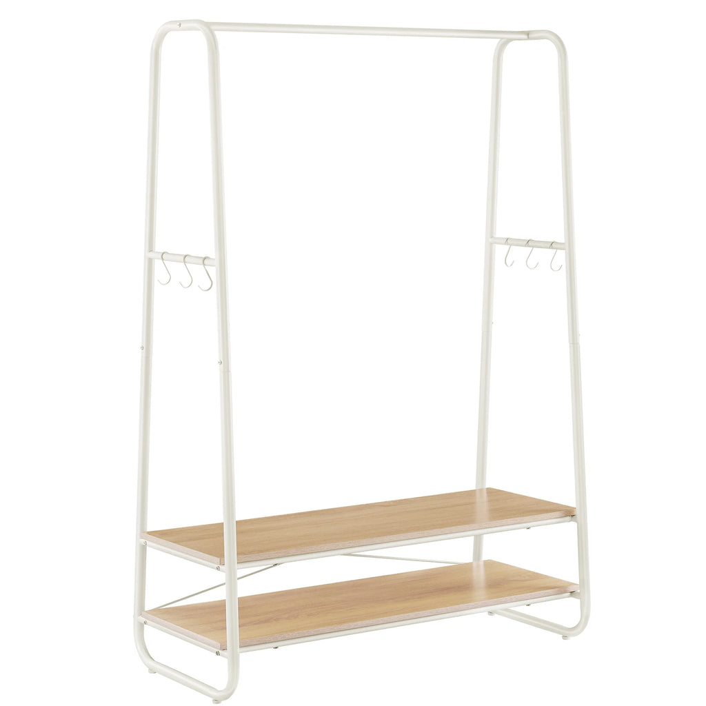 Porte-Manteau Meuble Design Blanc et Bois 