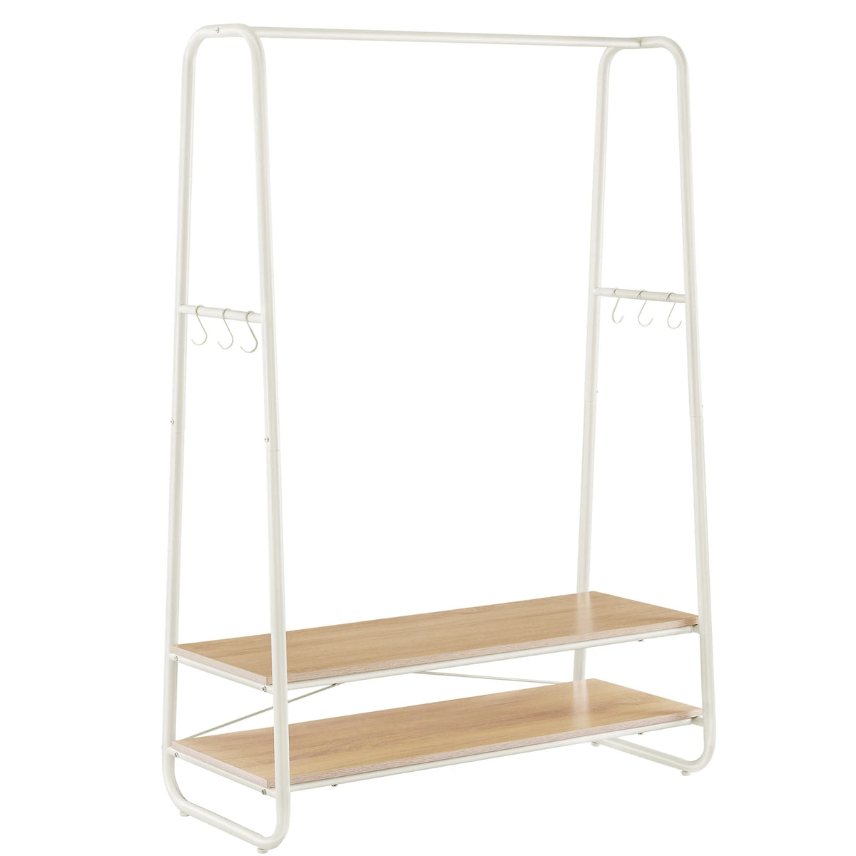 Porte-Manteau Meuble Design Blanc et Bois 