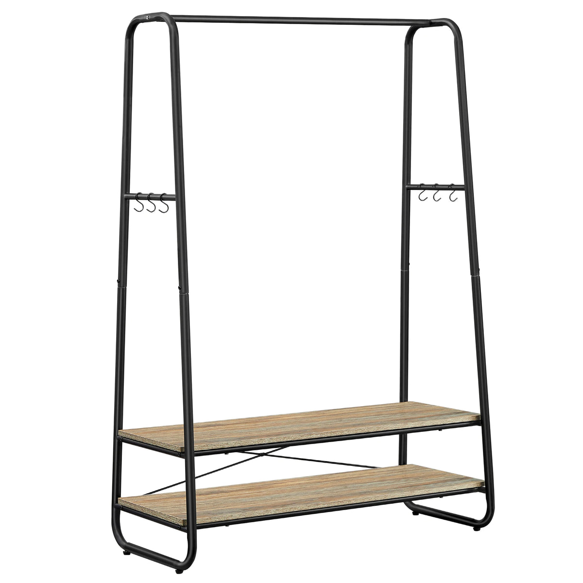 Porte-Manteau Meuble Design Noir et Bois Claire