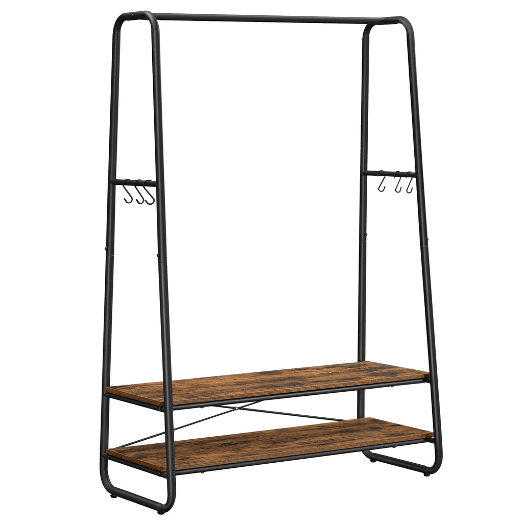 Porte-Manteau Meuble Design Noir et Bois Fonce
