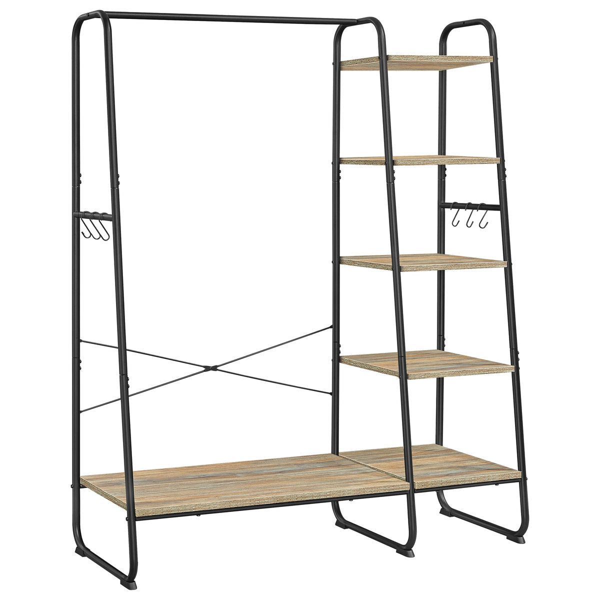 Porte-Manteau Meuble Moderne Beige et Noir