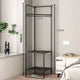 Porte-Manteau Meuble sur pied 2 etageres Noir