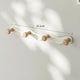 Porte-Manteau Mural Blanc Forme de Vague 4 Crochets