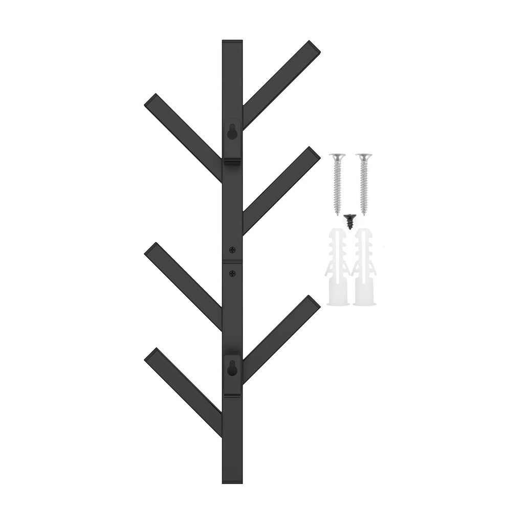Porte-Manteau Mural Design Arbre Noir
