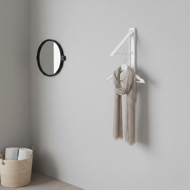 Porte-Manteau Mural Design a Cintre Blanc