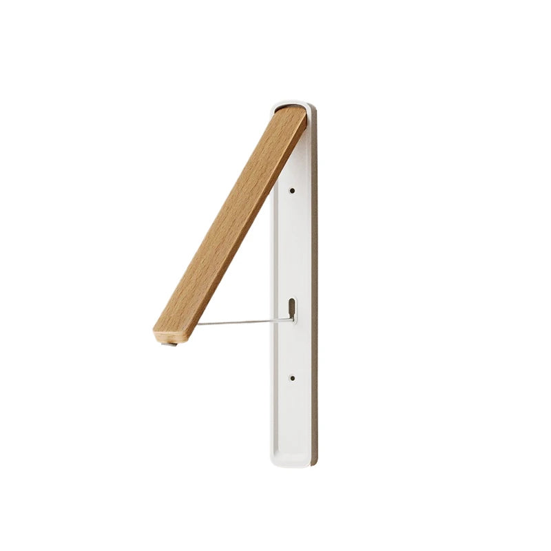 Porte-Manteau Mural Design a Cintre Bois et Blanc