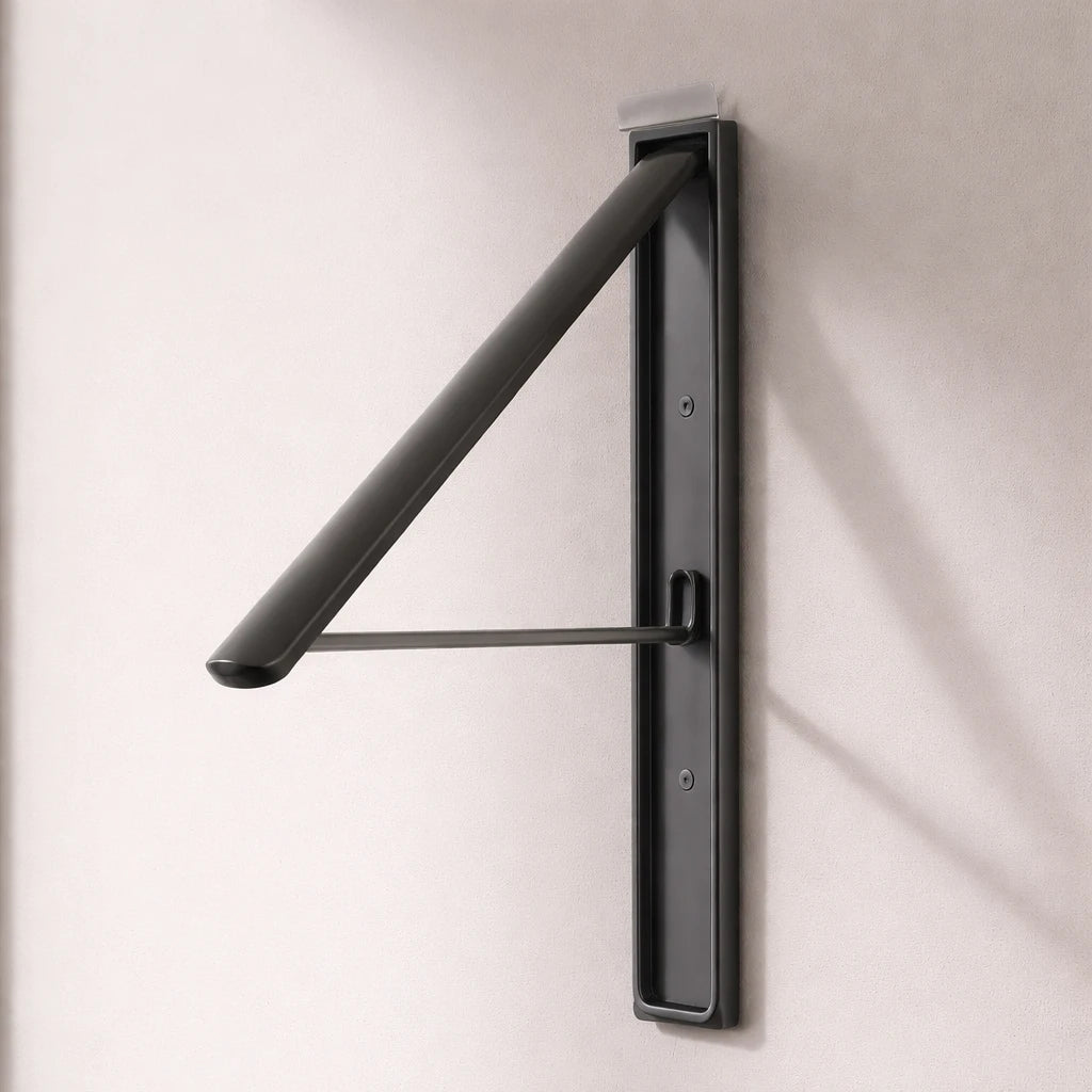 Porte-Manteau Mural Design a Cintre Noir