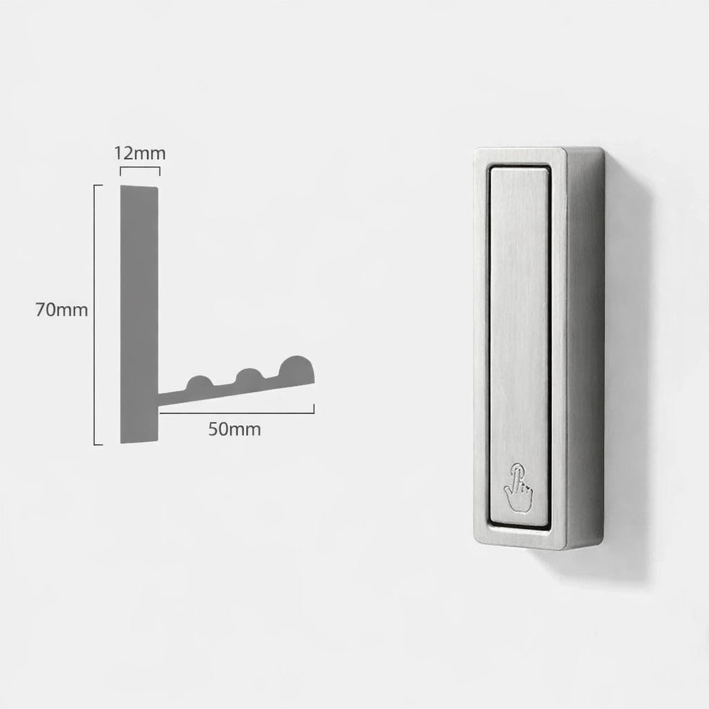 Porte-Manteau Mural Design a l unite Argent Rectangle