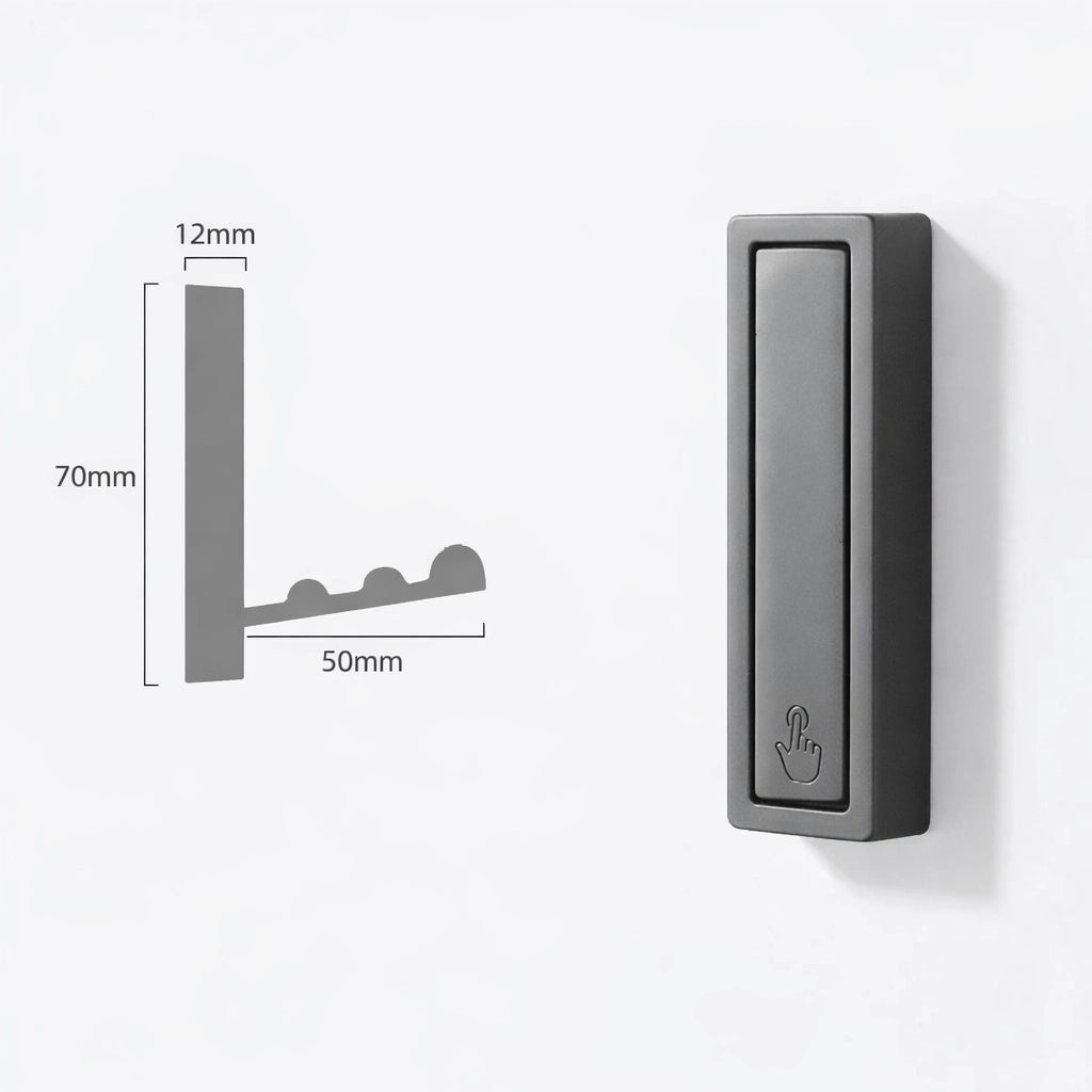 Porte-Manteau Mural Design a l unite Gris Rectangle
