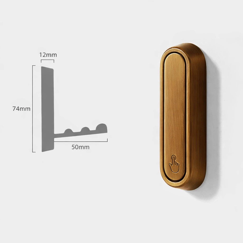Porte-Manteau Mural Design a l unite Marron Arrondi