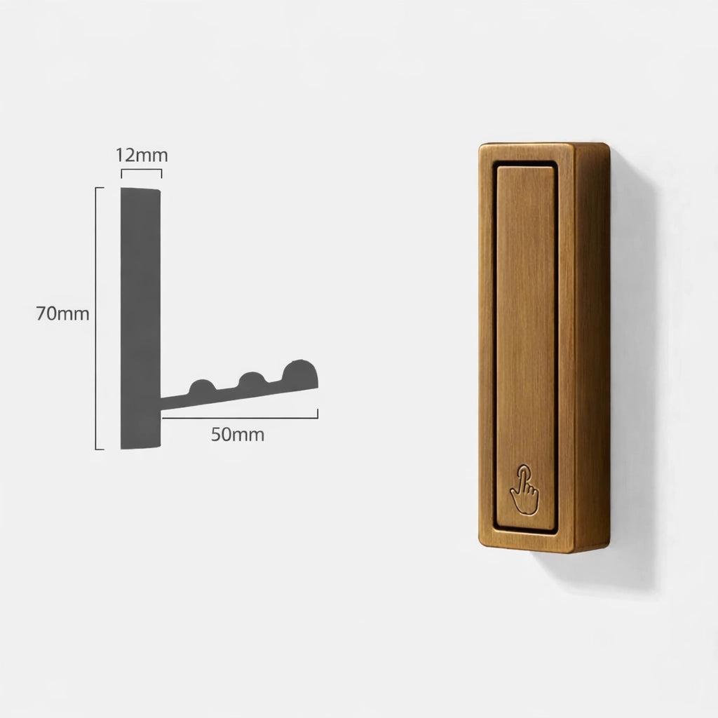Porte-Manteau Mural Design a l unite Marron Rectangle