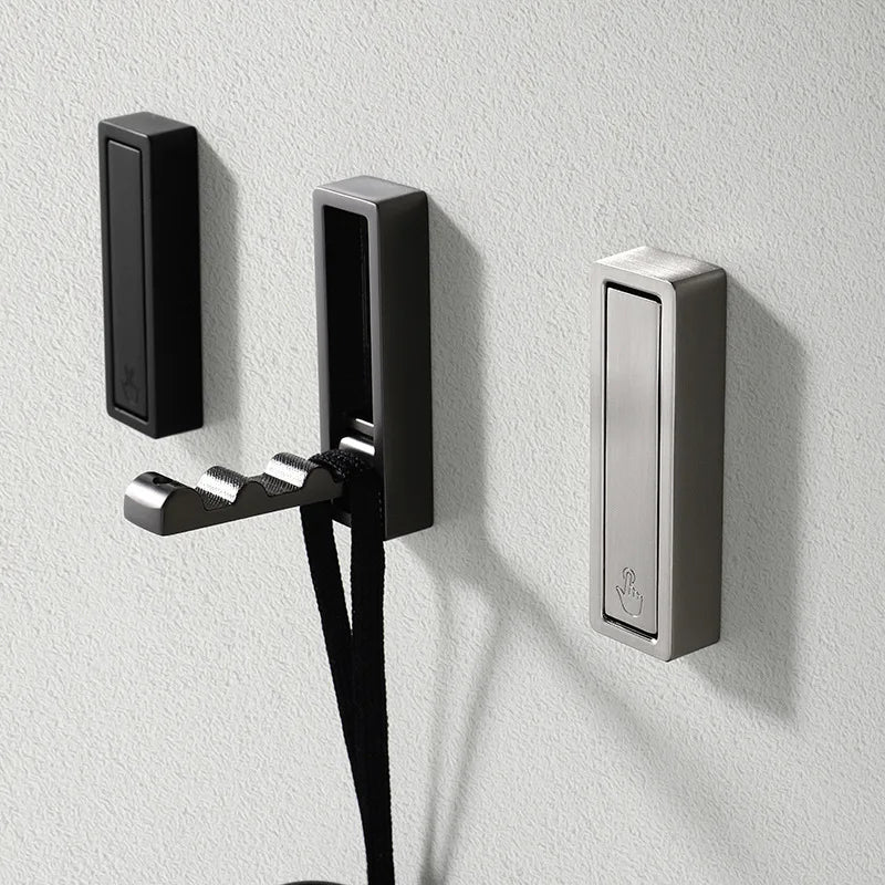 Porte-Manteau Mural Design a l'unite rectanglePorte-Manteau Mural Design a l'unite rectangle noir, gris et argenté
