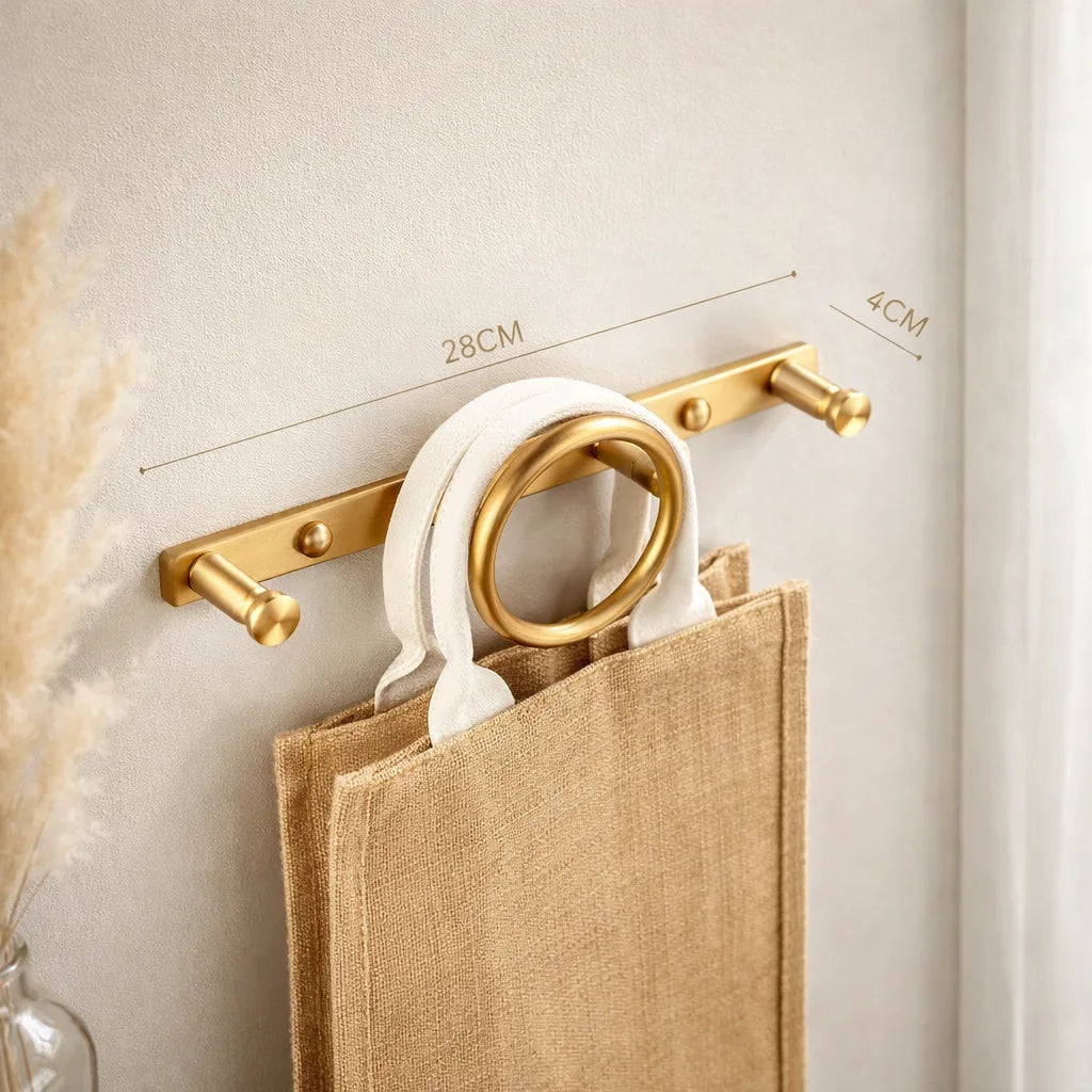 Porte-Manteau Mural Design en Laiton S1 28cm