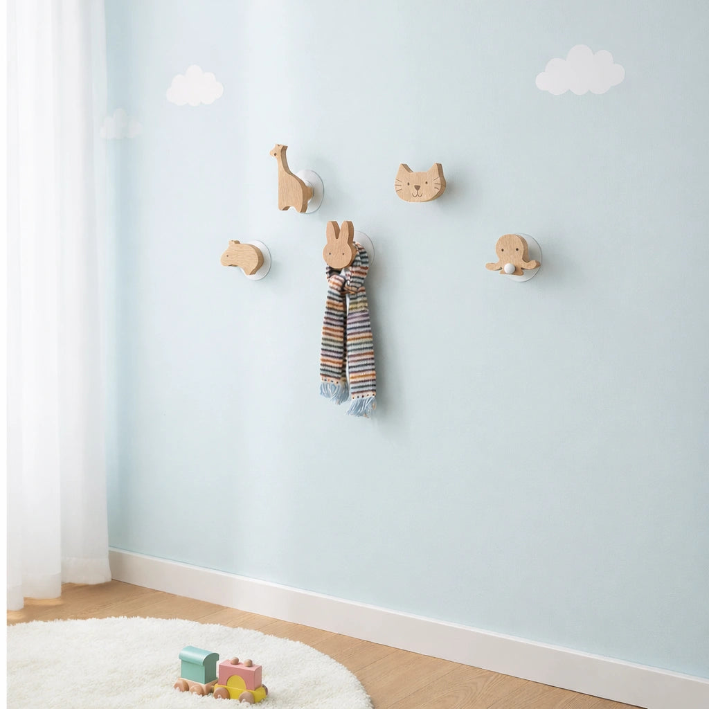Porte-Manteau Mural Enfant Animaux