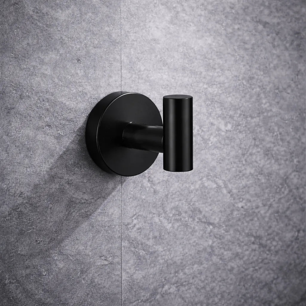 Porte-Manteau Mural Salle de Bain Acier inoxydable Noir