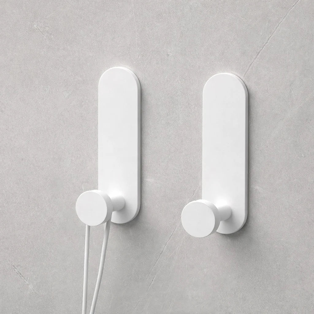 Porte-Manteau Mural Salle de Bain Aluminium Blanc