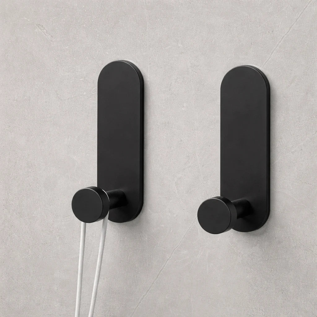 Porte-Manteau Mural Salle de Bain Aluminium Noir