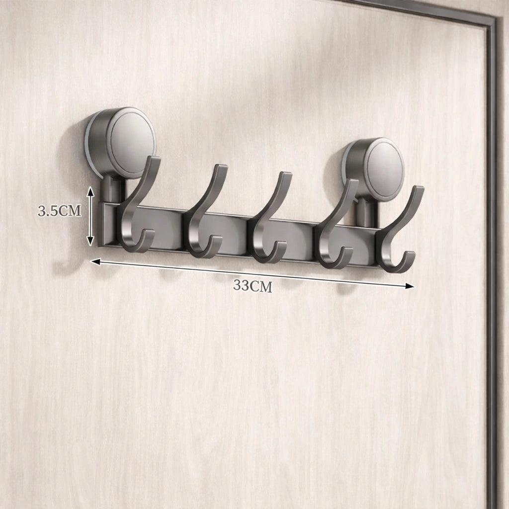 Porte-Manteau Mural Salle de Bain Ventouse 5 Crochets