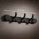 Porte-Manteau Mural Salle de Bain Ventouse Support Lateral Noir 3 Crochets