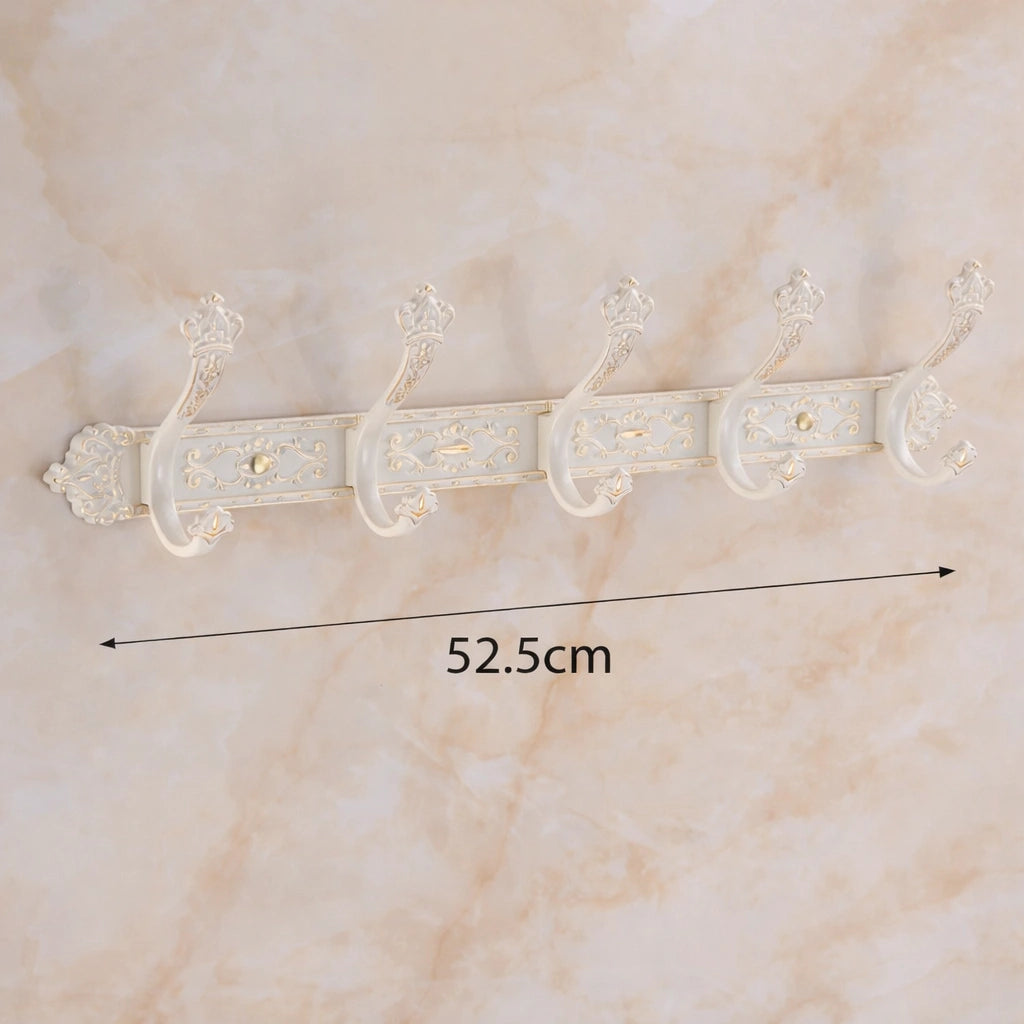 Porte-Manteau Mural Vintage Blanc Modele 1 5 Crochets