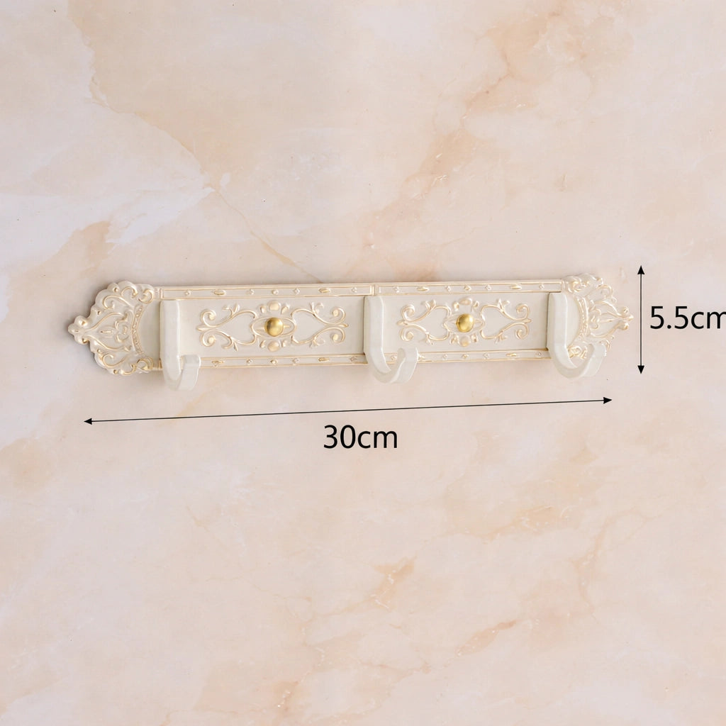 Porte-Manteau Mural Vintage Blanc Modele 3 3 Crochets