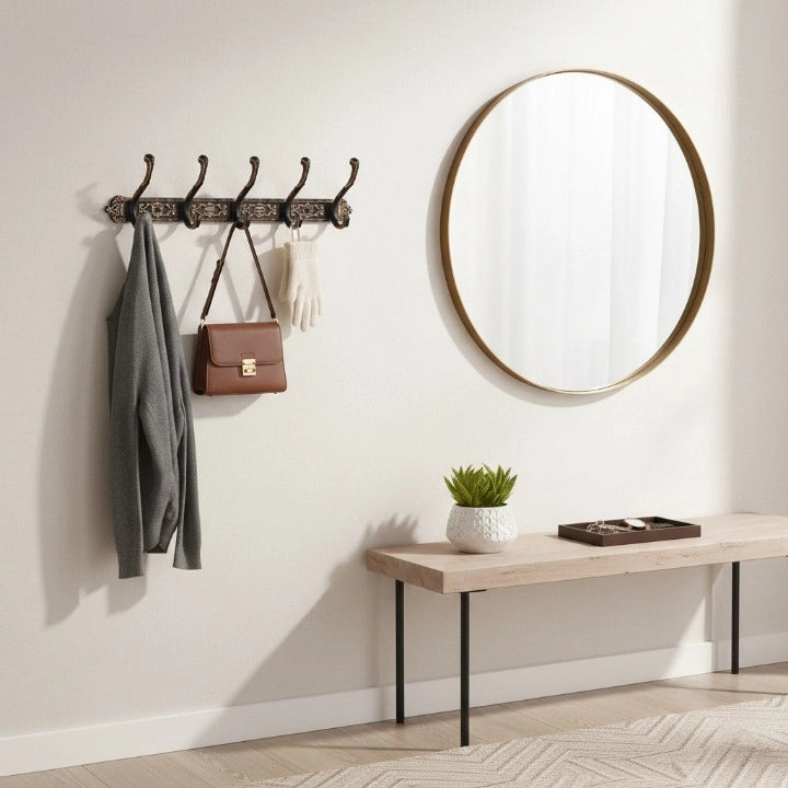 Porte-Manteau Mural Vintage Noir 