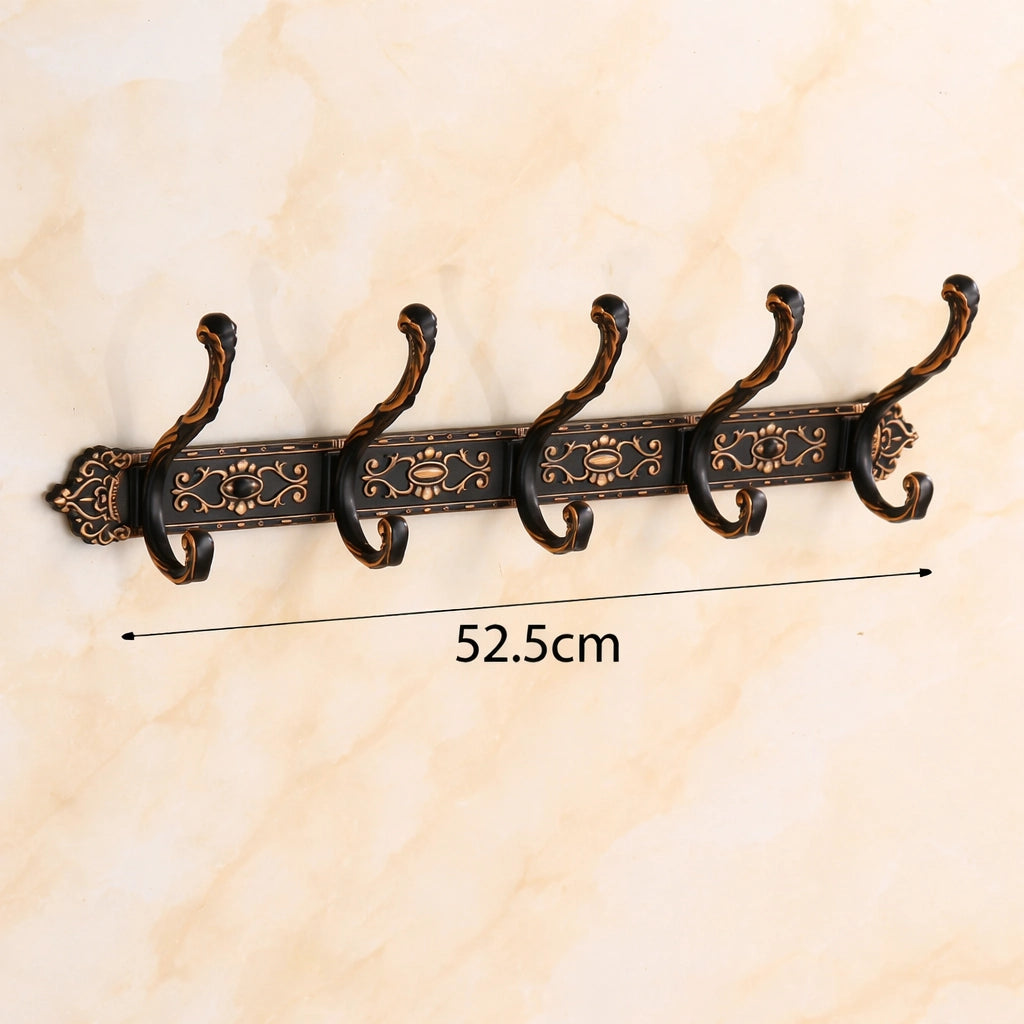 Porte-Manteau Mural Vintage Noir Modele 1 5 Crochets