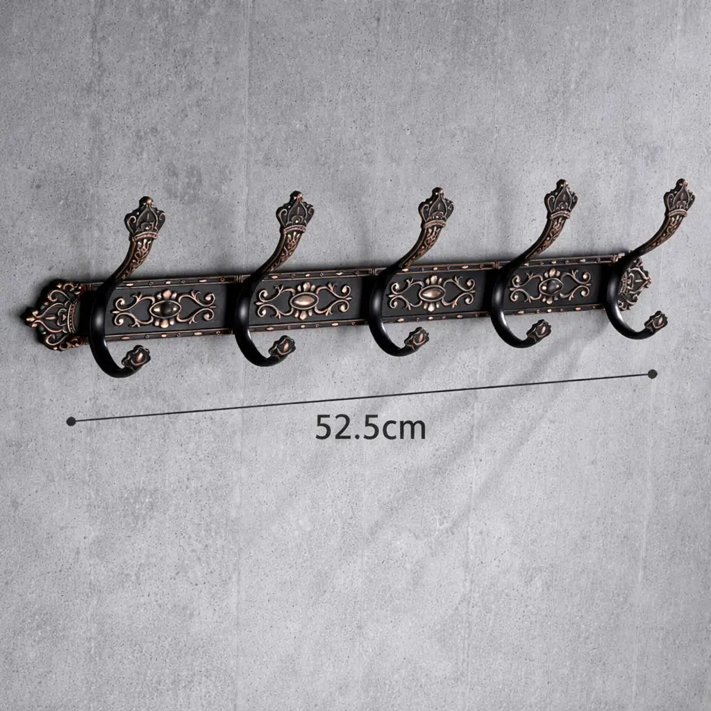 Porte-Manteau Mural Vintage Noir Modele 2 5 Crochets
