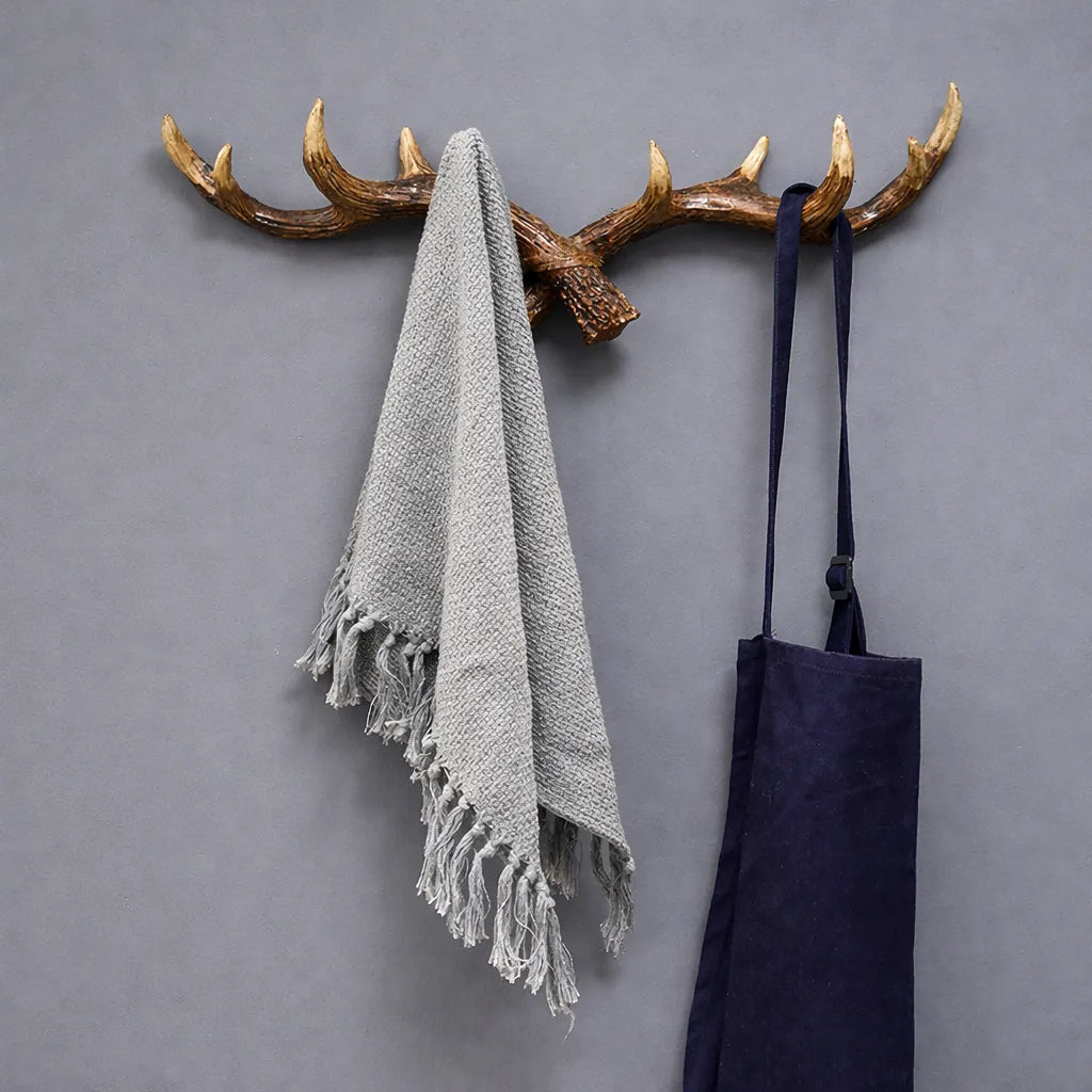 Porte-Manteau Mural Vintage Rustique Foncé