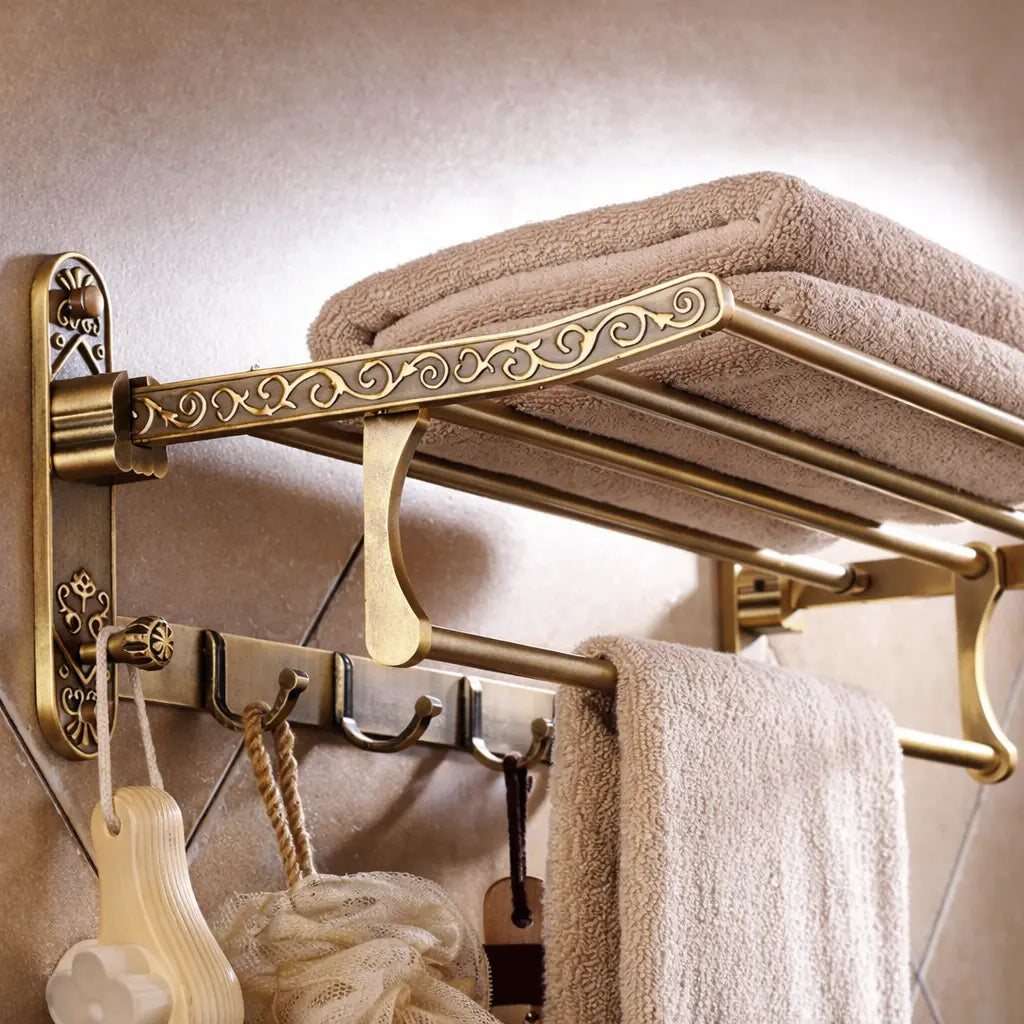 Porte-Manteau Mural avec Etagère vintage SDB