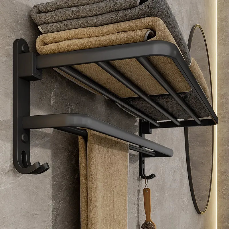 Porte-Manteau Mural avec Etagere Salle de Bain