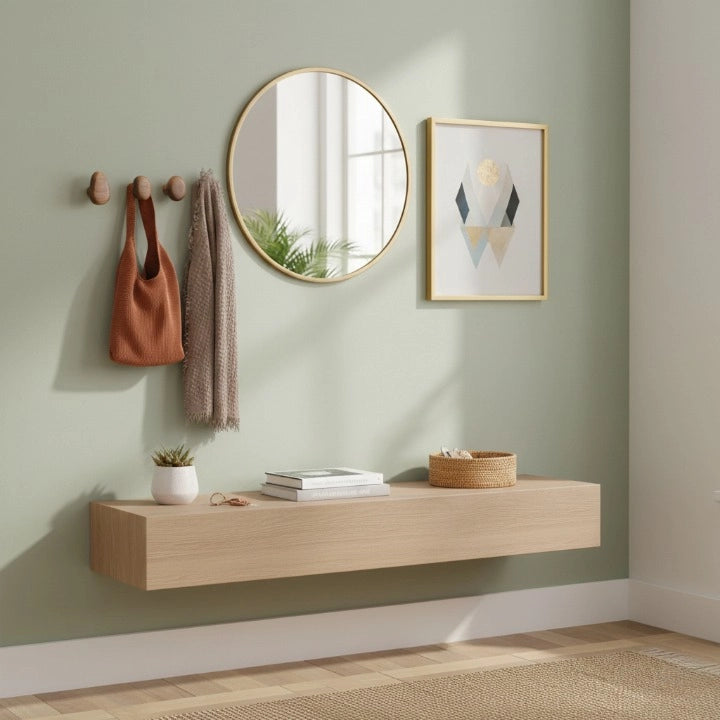 Porte-Manteau Mural en Bois Galet