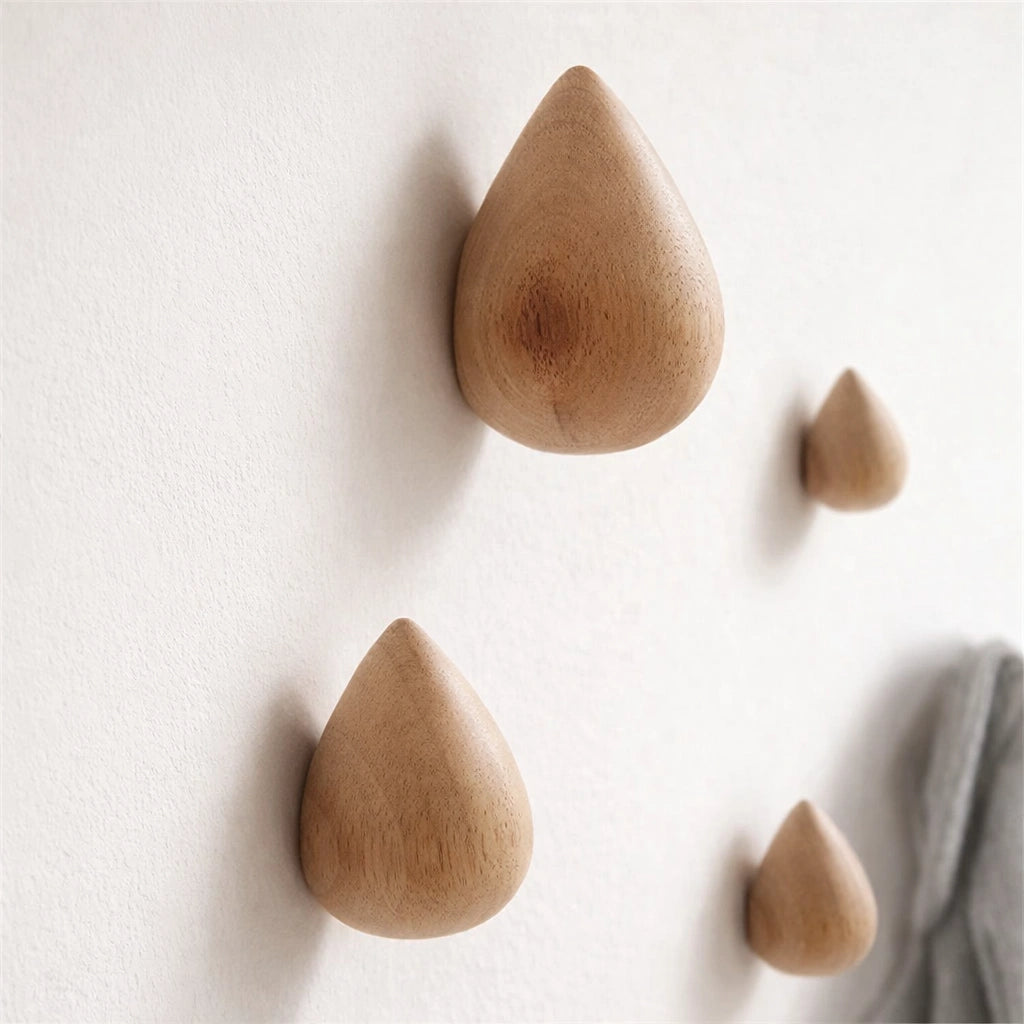 Porte-Manteau Mural en Bois Goutte Image