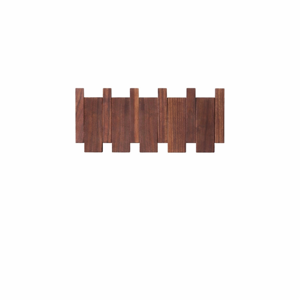 Porte-Manteau Mural en Bois Piano 4 Crochets