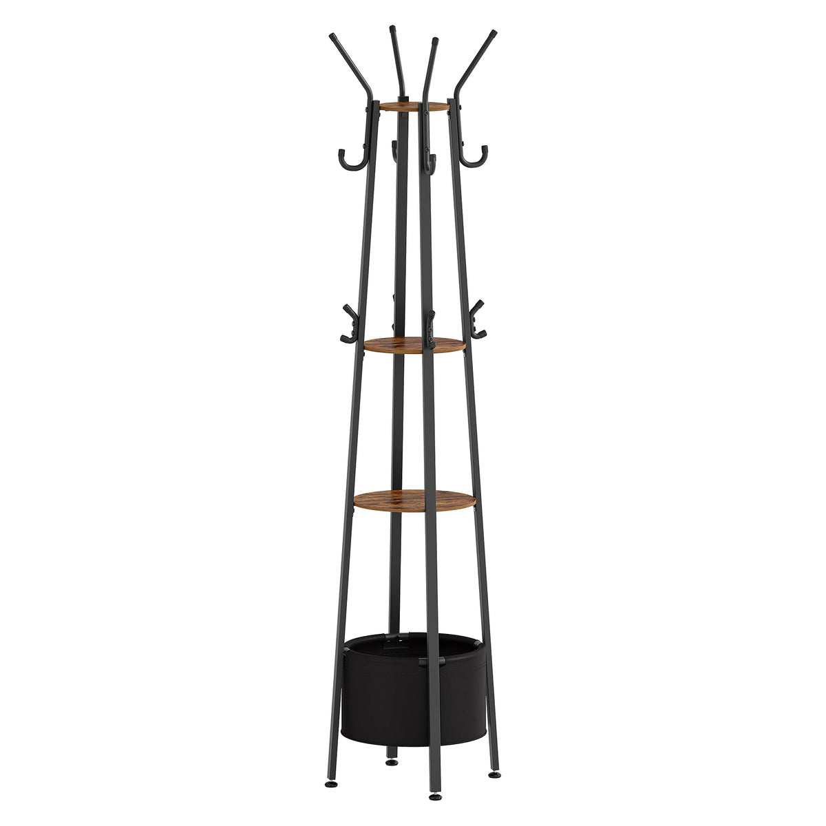 Porte-Manteau Perroquet avec Etageres sur fond blanc