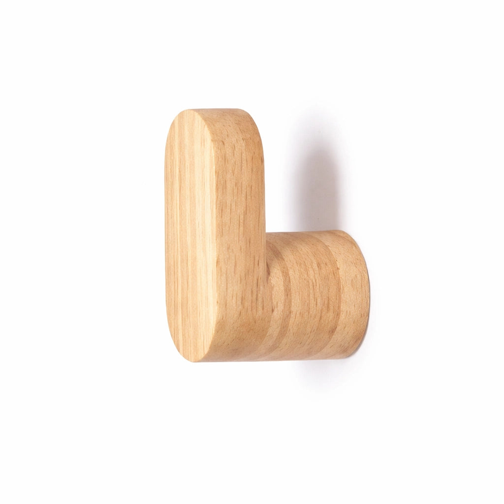 Porte-Manteau en Bois Massif Patère Mural Bois Claire