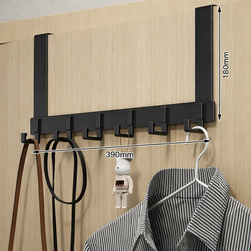 Porte-Manteau pour Porte Classique Long Noir