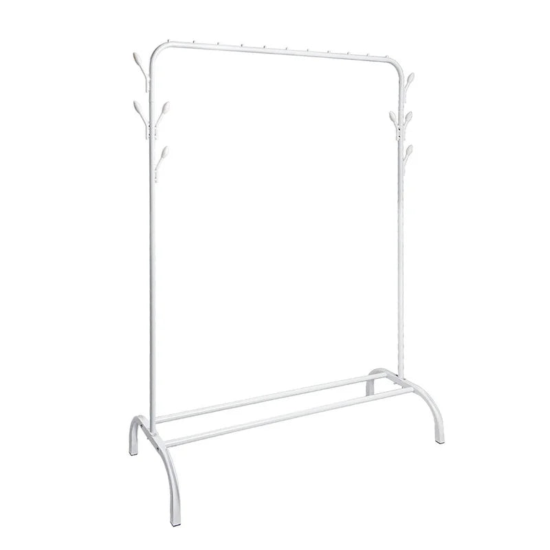 Porte-Manteau sur pied Solide à Barre Large Blanc
